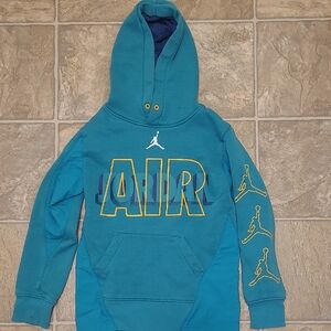 Jordan Teal Hoodie Kids Size